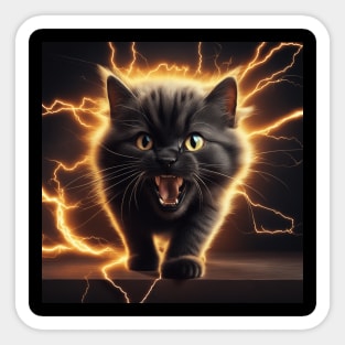 Electric Cat Sticker